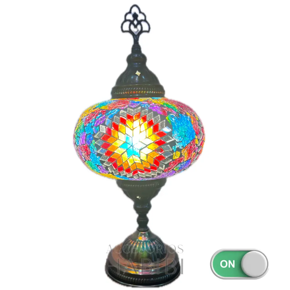 Lámpara Turca De Mesa Multicolor B3 Lamparas
