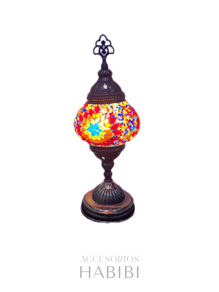 Lámpara Turca De Mesa Multicolor Estrella Azul B2 Lamparas