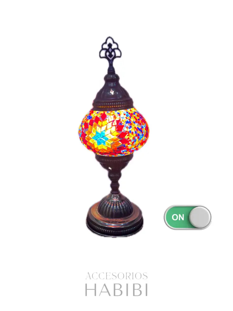 Lámpara Turca De Mesa Multicolor Estrella Azul B2 Lamparas