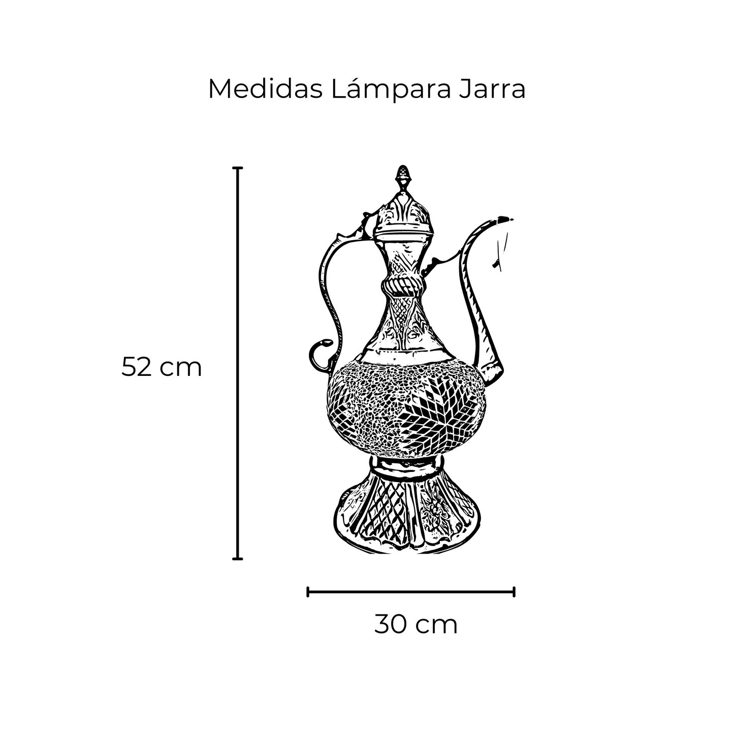 Lámpara Turca de Mesa Tipo Jarra