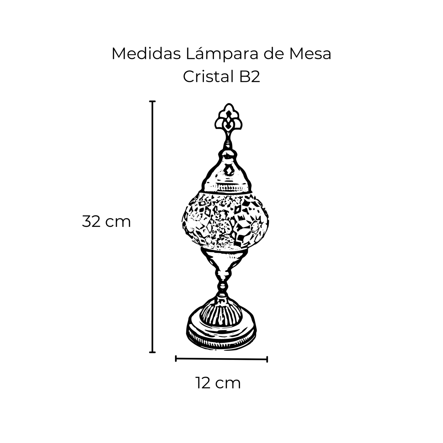 Lámpara Turca de Mesa Blanca B2