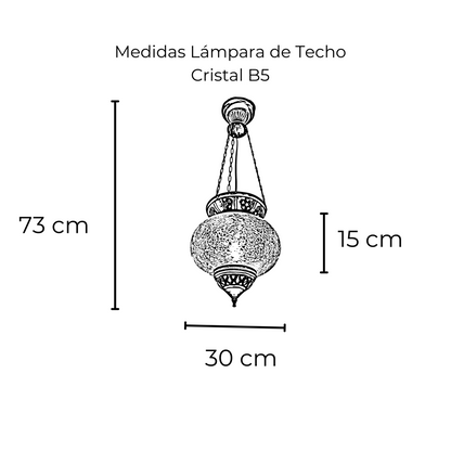 Lámpara Turca de Techo Bombonas Tamaño #5